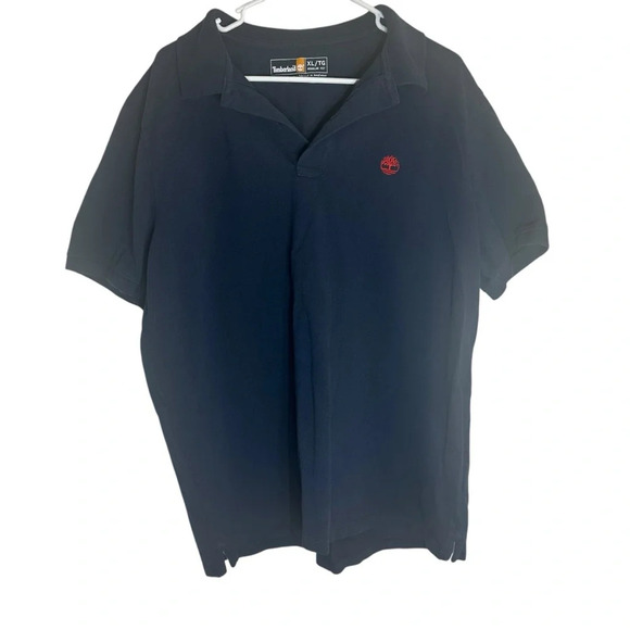 Timberland Men's Short Sleeve Pique Summer 100% Cotton Blue Polo Shirt. XL. - Picture 10 of 10